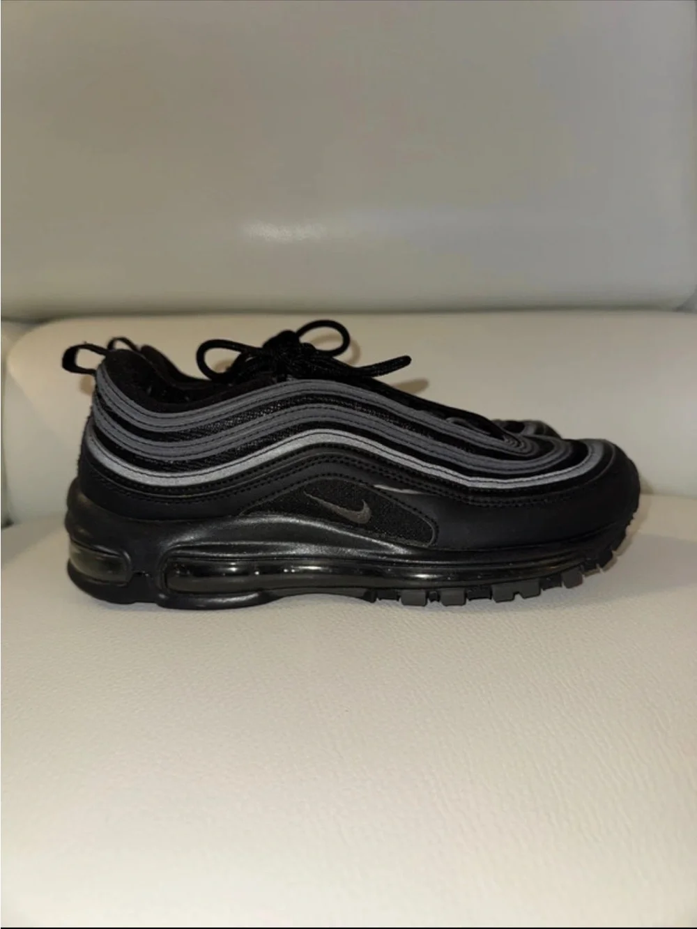 NIKE BLACK AIR MAX 97 LOW TOP SNEAKERS